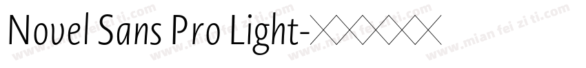 Novel Sans Pro Light字体转换